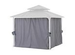 Modante Pavillon-Seitenteil , Grau , Kunststoff , 4-teilig , 265x221 cm , Sonnenschutz, Pavillons