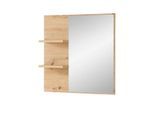 uno Spiegel 78 x 80 cm Turin ¦ holzfarben ¦ Glas,Aluminium,Holzwerkstoff ¦ Maße (cm): B: 78 H: 80 T: 17.0