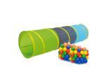 Spieltunnel 200 Bälle Kriechtunnel 180x46cm Krabbeltunnel Kinder Zelt Tunnel