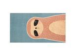 Kinderteppich ISAK Blau 80 x 150 cm Baumwolle