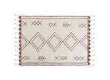 Teppich KENITRA Cremeweiß 160 x 230 cm Baumwolle