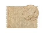 Teppich SANLIURFA Sandbeige 140 x 200 cm Baumwolle