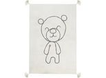 Kinderteppich ZORAKAN Hellbeige 140 x 200 cm Baumwolle