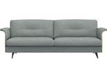 3-Sitzer FLEXLUX "Glow, super bequem durch hochwertigem Sitzaufbau mit Federkern", blau (sky blau), B:224cm H:81cm T:91cm, 62% Polyester/17%Baumwolle/14%Viscose/7%Leinen, Sofas, Modernes skandinavisches Design