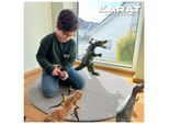 Karat homeliving Kinderspielteppich Crocodile Rund Silbergrau
