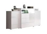 Sideboard Urban III mit LED ca. 150x69 cm Weiß