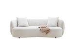 Bigsofa Leonas in Beige runde Form, inkl. 2 Kissen