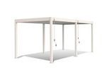 Pavillon Deluxe ca. 600x300 cm Aluminium Weiß