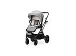 Lorelli Kinderwagen 2 in 1 Glory mit Adapter, Babywanne, umkehrbarer Sportsitz hellgrau