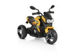 Moni Kinder Elektromotorrad Colombo Scheinwerfer, zwei Motoren, MP3, bis 7 km/h gelb