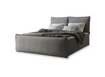 Masseno Boxbett Monta 180x200 cm mit Matratze und Topper - Grau , Holz , H2 + H3 , 180x200 cm , Schlafzimmer, Betten, Boxspringbetten