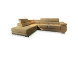 Masseno Ecksofa Apiro L-S Gelb Kordstoff mit Schlaffunktion , Holz , L-Form,L-Form , 276x202 cm , Wohnzimmer, Sofas & Couches, Wohnlandschaften, Ecksofas