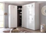 Drehtürenschrank WIMEX "Malta", weiss (weiß, hochglanz weiß), B:30cm H:185cm T:40cm, Schränke, Drehtürenschrank, mit Hochglanz-Front