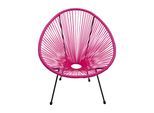 Stuhl KARE DESIGN "Acapulco", pink, B:73cm H:85cm T:78cm, Kunststoff, Stahl, Stühle, Stuhl