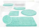 my home Badematte »Sanremo, Badvorleger, Badezimmer Teppich, sehr weich«, rutschhemmend beschichtet, fussbodenheizungsgeeignet-schnell trocknend, Badteppich, unifarben, rechteckig, rund & als 3-tlg. Set erhältlich
