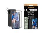 PanzerGlass Displayschutzglas »2-in-1 Protection, Glass, Lens Protector« für Apple iPhone 16 Plus Displayschutzfolie, Schutzfolie, Bildschirmschutz, kratz- & stossfest