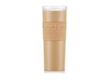 Thermobecher BODUM "Travel Mug Doppelwandig 0.45 l", gelb (vanille), Trinkgefässe, 21,2cm, 450ml, Kunststoff, Silikon, Thermobecher, B:8,1cm H:21,2cm