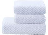 done.® Handtuch Set »Provence Honeycomb«, (Set, 3 St., 1 Badetuch (70x140 cm)-2 Handtücher (50x100 cm), in Honigwaben-Optik, mit Fransen