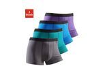 Buffalo Boxer »Boxershorts für Herren«, (Packung, 4 St.), mit schwarzem Webbund