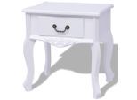 vidaXL Nachttisch Weiß MDF