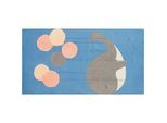 Kinderteppich BALABANG Blau 80 x 150 cm Baumwolle