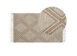Teppich KACEM Beige 80 x 150 cm Baumwolle