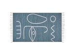 Outdoorteppich YAVU Blau 80 x 150 cm