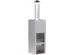 Feuerstelle Makarima ca. 45x199x45 cm Silber