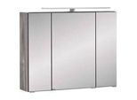 Spiegelschrank Stockholm mit LED 3-türig ca. 80x64 cm Eiche