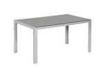 Gartentisch ca. 150x90 cm Alu Silber/Glas
