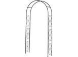 Outsunny Rosenbogen, Metall, Schwarz , 30x230x114 cm , Gartenzubehör, Gartendeko