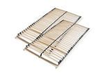 Sleepneo Lattenrost SET - 200x200 cm (2x 100x200 cm), aus Buchen- & Birkenholz, 7 Zonen , Buchefarben , Holz , 200x200 cm , Hergestellt in Deutschland, Blauer Engel, TÜV Süd , nicht verstellbar , Schlafzimmer, Lattenroste