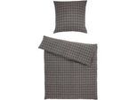 Schöner Wohnen Bettwäsche , Grau, Hellgrau , Textil , Karo , 135x200 cm , Oeko-Tex® Standard 100 , atmungsaktiv, hautfreundlich, angenehm wärmend, bügelleicht, schadstoffgeprüft, weiche und anschmiegsame Oberfläche , Heimtextilien, Bettwäsche & Leintücher, Bettwäsche