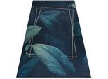 rugsX Teppich Andre 80/150 cm , Blau , Textil , Rechteckig , 80x150 cm , Teppiche & Böden, Teppiche