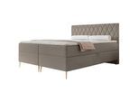 Selsey Boxbett Caresso Hellbraun, Chenille, 160x200 cm , Textil , Höhe ca. 20 cm , 160x200 cm , Schlafzimmer, Betten, Boxspringbetten