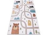 rugsX Teppich Fun 140/190 cm , Creme , Textil , Rechteckig , 140x190 cm , Teppiche & Böden, Teppiche, Teppich Kinderzimmer