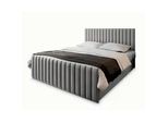 Masseno Boxbett Arion 160x200 cm mit Matratze und Topper, H2+H3 - Hellgrau , Holz , 160x200 cm , Schlafzimmer, Betten, Boxspringbetten
