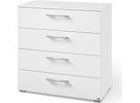 Schubkastenkommode "Henderson", weiß (alpinweiß), B:80cm H:81cm T:42cm, Holzwerkstoff, SET ONE BY MUSTERRING, Sideboards, mit 4 Schubladen inkl. Selbsteinzug und Dämpfung