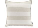 Dekokissen H.O.C.K. "Turo", beige (beige, taupe, gestreift), B:70cm H:10cm L:50cm, Obermaterial: 100% Polypropylen. Füllung: 100% Polyester, Dekokissen_Sitzkissen_Kissenhüllen