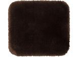 Badematte GÖZZE "»DELUXE«", braun (dunkelbraun), rechteckig (50cm x 45cm ), 1 Stk., Polyester, Badematten, Badematte, mit extra hohem Flor