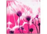 Leinwandbild ARTLAND "Pusteblume abstrakt", pink (farbe bild(er): pink), B:70cm H:70cm T:1,8cm, Canvas, Leinwand, Bilder, auf Keilrahmen gespannt