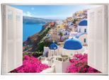 Poster REINDERS "Santorini", blau (farbe bild(er): blau), B:91,5cm H:61cm T:0,1cm, Papier, Bilder