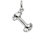 Kettenanhänger JOBO "Anhänger Hantel", silber (silber 925), Schmuckanhänger, Damen, Silber 925 (Sterlingsilber), Kettenanhänger, 925 Silber