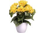 Kunstblume CREATIV GREEN "Begonie", gelb, H:28cm, Kunststoff, Kunstpflanzen, mit farbenfrohen Blüten
