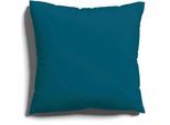 Kissenbezug SCHLAFGUT "EASY Jersey", blau (petrol deep), B:40cm L:40cm, Jersey, Obermaterial: 100% Baumwolle, Kissenbezüge, Kissenhülle mit Reißverschluss, weich und saugfähig, Kissenbezug