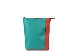 Laptoprucksack 7CLOUDS "Shawi 7.1", Damen, Gr. B/H/T: 27cm x 38cm x 14cm, onesize, orange (grün, orange), Polyethylen, Tarpaulin, Rucksäcke Laptoprucksack, mit recyceltem PET