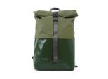 Laptoprucksack 7CLOUDS "Kira 7.1", Damen, Gr. B/H/T: 25cm x 37cm x 11cm, onesize, grün (jungle grün, mud grün), Polyethylen, Tarpaulin, Rucksäcke Laptoprucksack, mit recyceltem PET