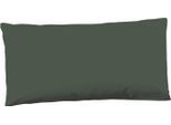 Kissenhülle HIP "Uni D", grün (grün, olive, olivgrün, dunkelgrün), B:80cm L:40cm, Baumwolle, Satin, Obermaterial: 100% Baumwolle, Kissenbezüge, Baumwolle, Mako-Satin, 40x80, 1 Stück, Unifarben Taupe, Reißverschluss