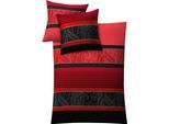 Bettwäsche KLEINE WOLKE Gr. 1, rot, B/L: 135cm x 200cm, 2-teilige Garnitur St., 2-teilige Garnitur St., Mako-Satin, B/L: 80cm x 80cm, Mako-Satin, 100% Baumwolle, Bettwäsche