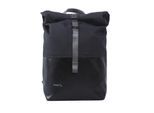Laptoprucksack 7CLOUDS "Nomo 7.1", Damen, Gr. B/H/T: 25cm x 37cm x 14cm, onesize, schwarz, Polyethylen, Tarpaulin, Rucksäcke Laptoprucksack, mit recyceltem PET